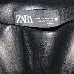 Zara extra long faux leather pants